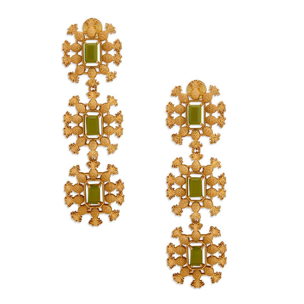 PINA EARRINGS - DBJ International 22k Gold Plated