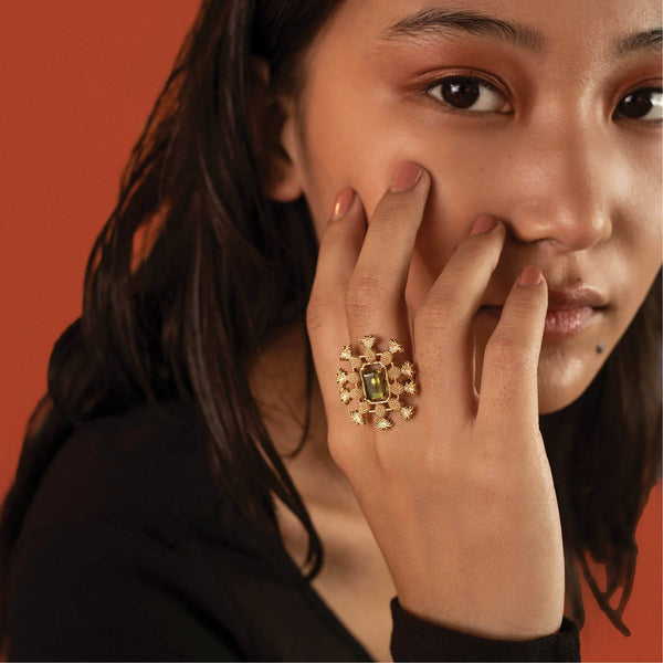 PINA RING - DBJ International 22k Gold Plated / Adjustable