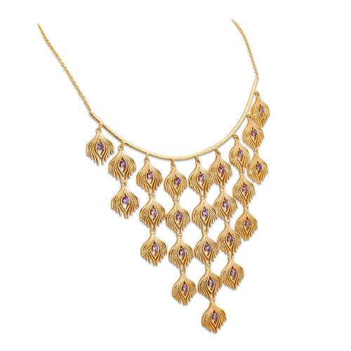 PLUME COLLAR - DBJ International 22k Gold Plated