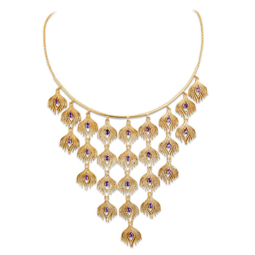 PLUME COLLAR - DBJ International 22k Gold Plated
