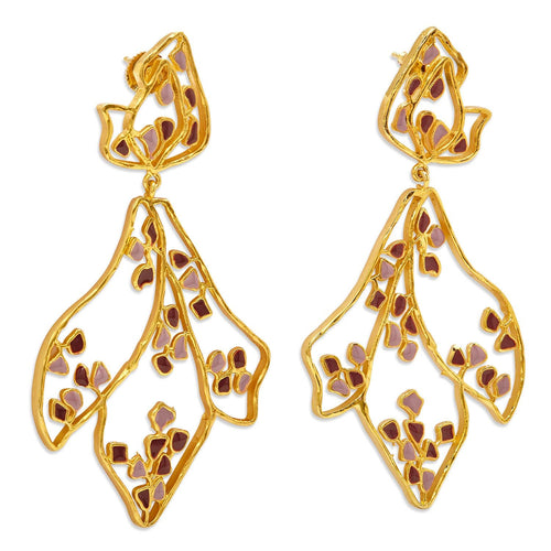 SAMA EARRINGS - DBJ International 22k Gold Plated