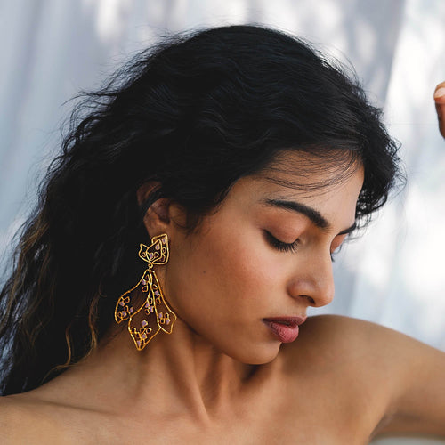 SAMA EARRINGS - DBJ International 22k Gold Plated