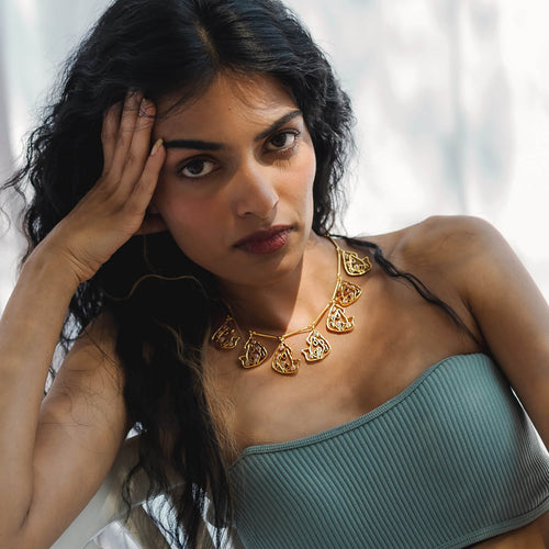 SAMA NECKLACE - DBJ International 22k Gold Plated