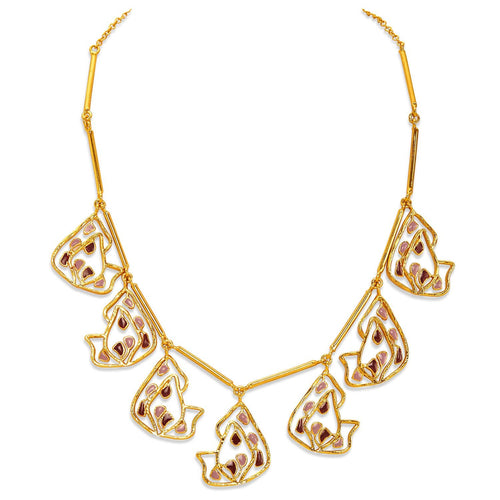 SAMA NECKLACE - DBJ International 22k Gold Plated