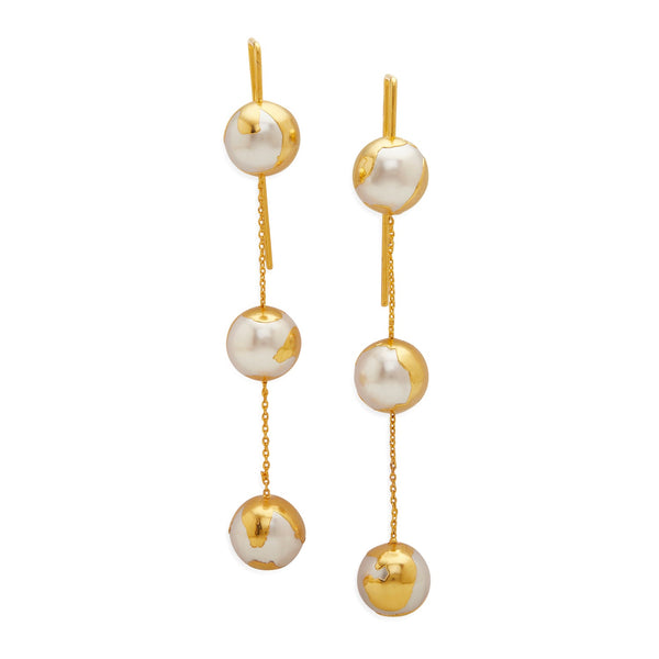 SELENE EARRINGS - DBJ International 22k Gold Plated