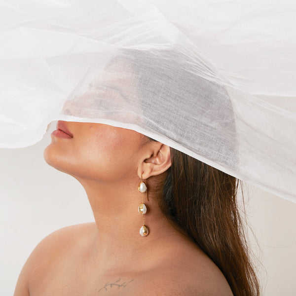 SELENE EARRINGS - DBJ International 22k Gold Plated