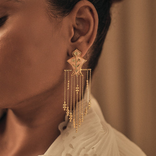 SERAI EARRINGS - DBJ International 22k Gold Plated