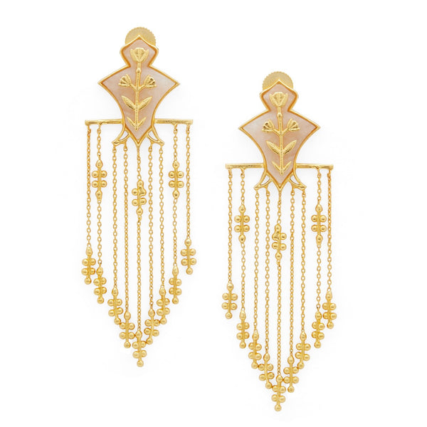 SERAI EARRINGS - DBJ International 22k Gold Plated