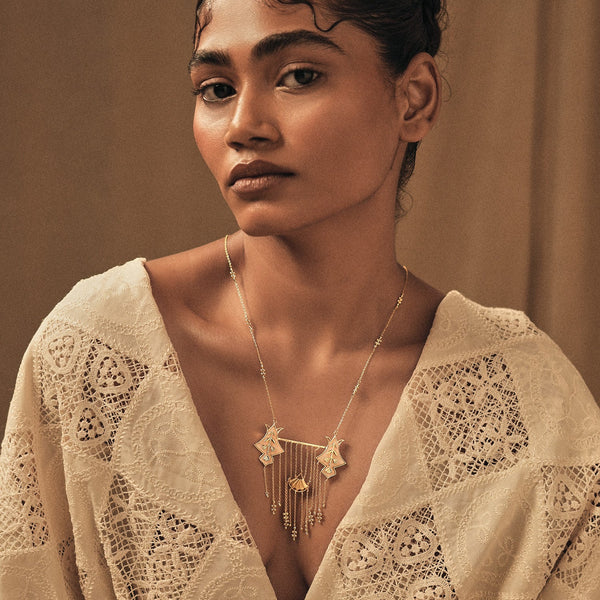 SERAI NECKLACE - DBJ International 22k Gold Plated