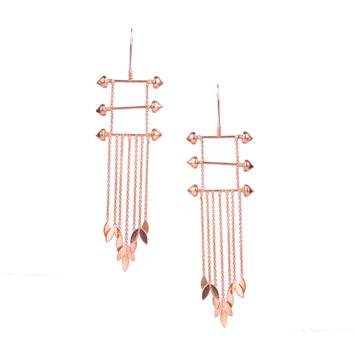 SIFAR FLOW EARRINGS - DBJ International Antique Gold Plated