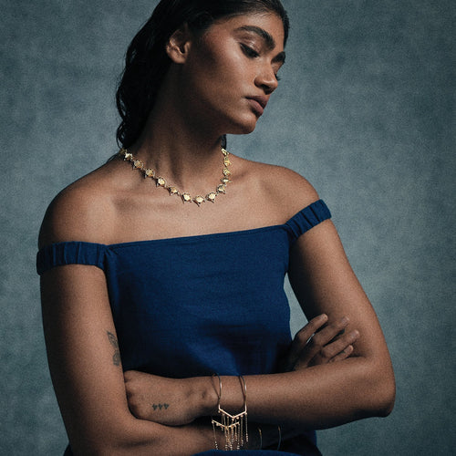 PANKHA NECKLACE - DBJ International 22k Gold Plated