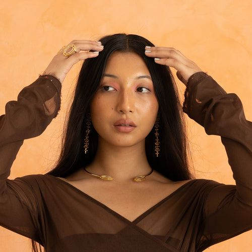 SYRA CHOKER - DBJ International 22k Gold Plated
