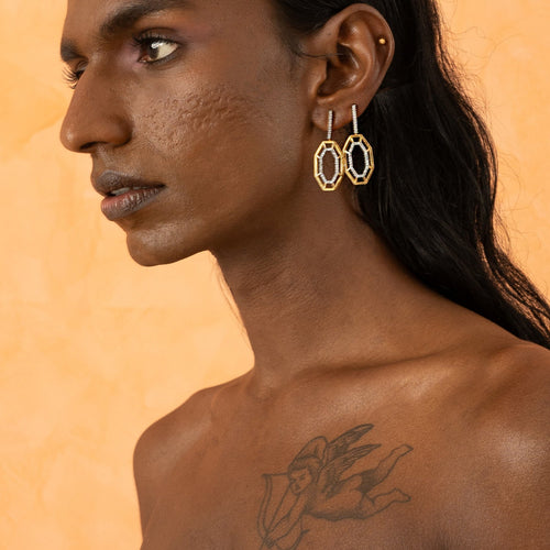 SYRA EARRINGS - DBJ International 22k Gold Plated
