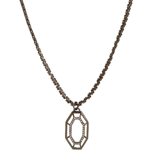 SYRA PENDANT - DBJ International Gunmetal Grey Rhodium Plated