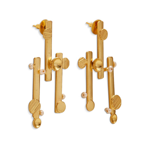 VAARA MAXI STUDS - DBJ International 22k Gold Plated