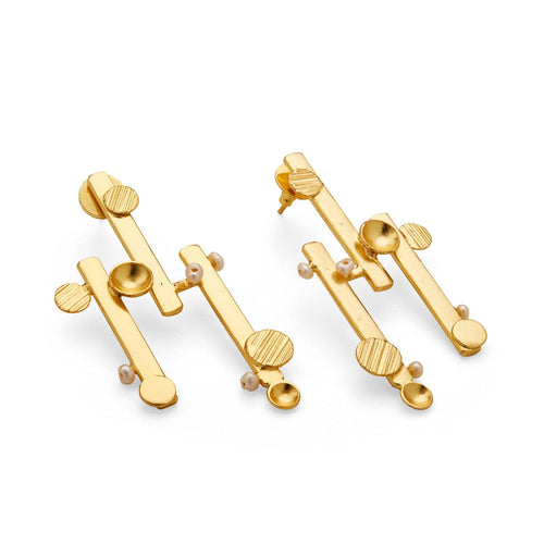 VAARA MAXI STUDS - DBJ International 22k Gold Plated