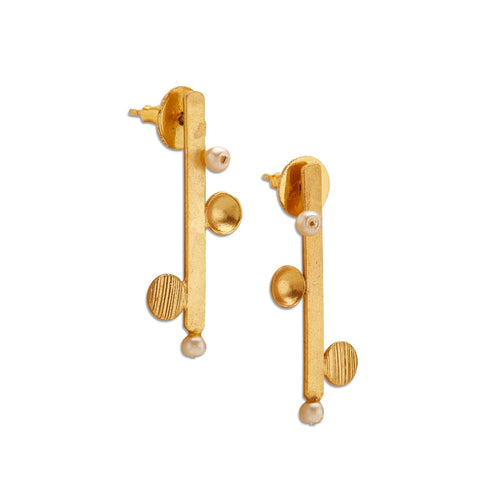 VAARA MINI STUDS - DBJ International 22k Gold Plated