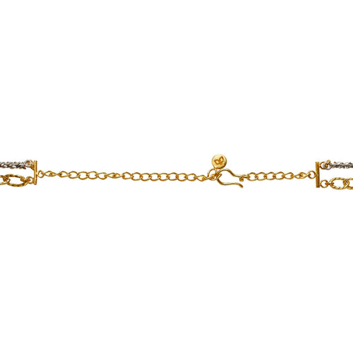 VAZIO LAYERED NECKLACE - DBJ International 22k Gold & White Rhodium Plated