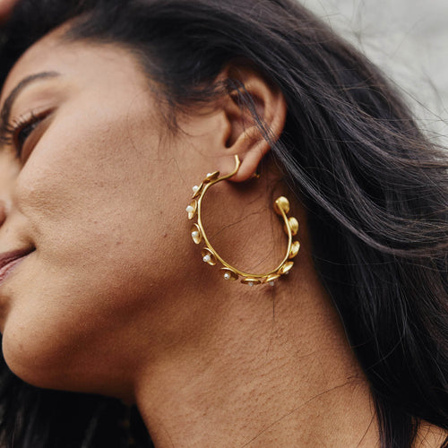 VITR HOOPS - DBJ International 22k Gold Plated