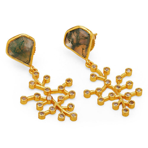 ZELENA MINI EARRINGS - DBJ International 22k Gold Plated
