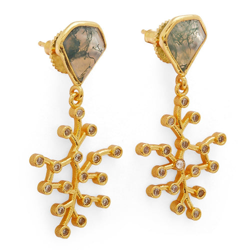 ZELENA MINI EARRINGS - DBJ International 22k Gold Plated
