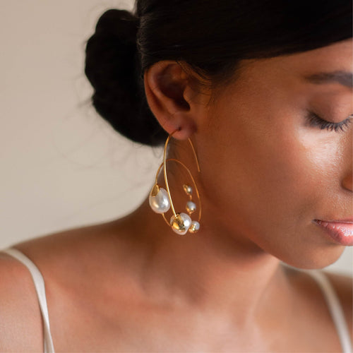 ZURI HOOPS - DBJ International 22k Gold Plated